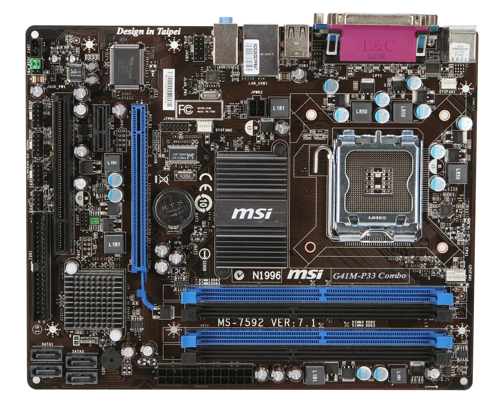 Ремонт материнских плат  MSI G41M-P33 Combo в Казани