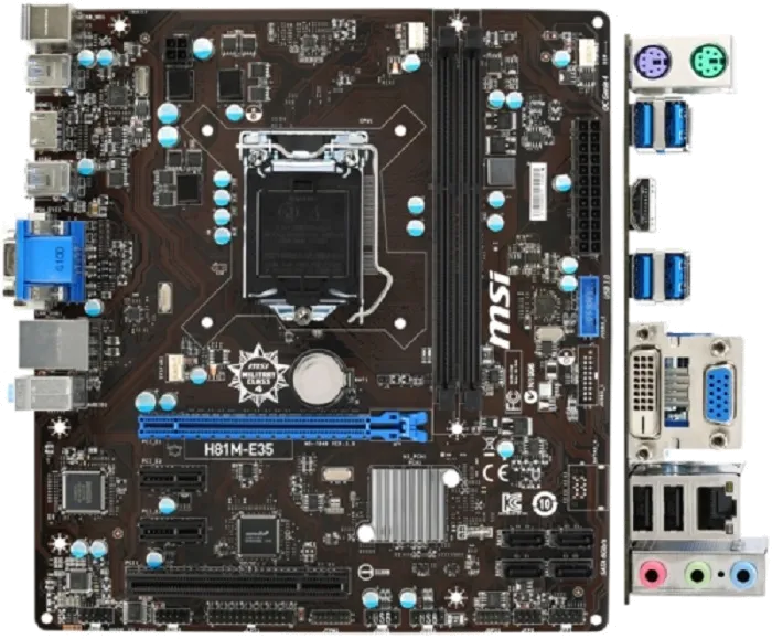 Ремонт материнских плат  MSI H81M-E35 в Казани