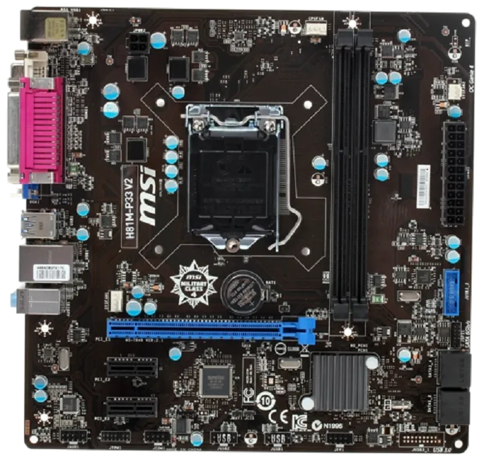 Ремонт материнских плат  MSI H81M-P33 V2 в Казани