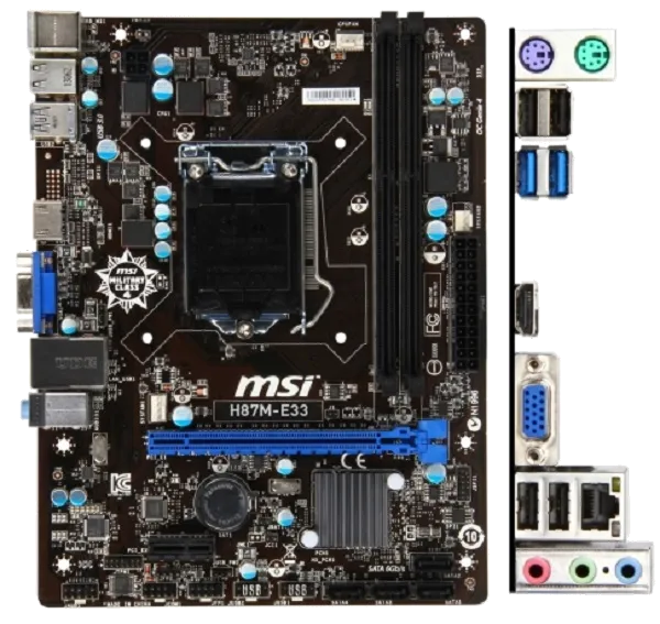 Ремонт материнских плат  MSI H87M-E33 в Казани