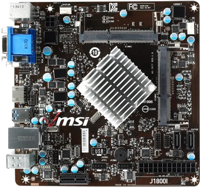 Ремонт материнских плат  MSI J1800I в Казани