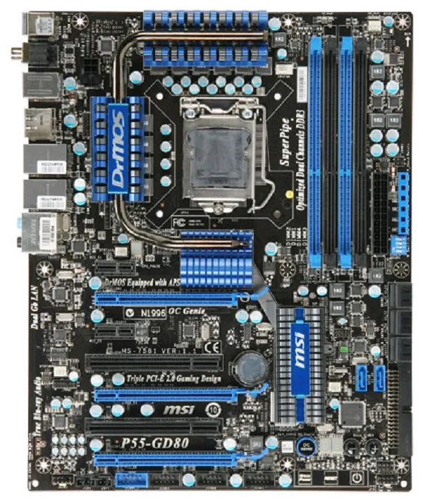 Ремонт материнских плат  MSI P55-GD80 в Казани