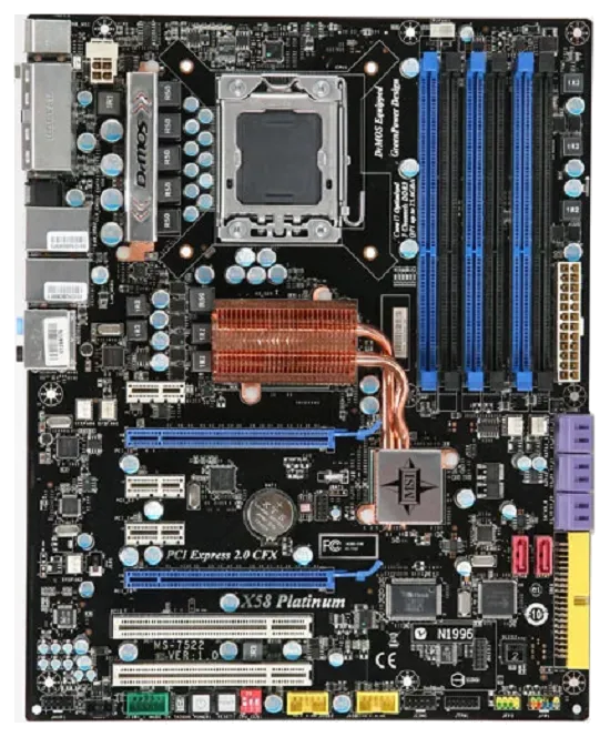Ремонт материнских плат  MSI X58 Platinum SLI в Казани