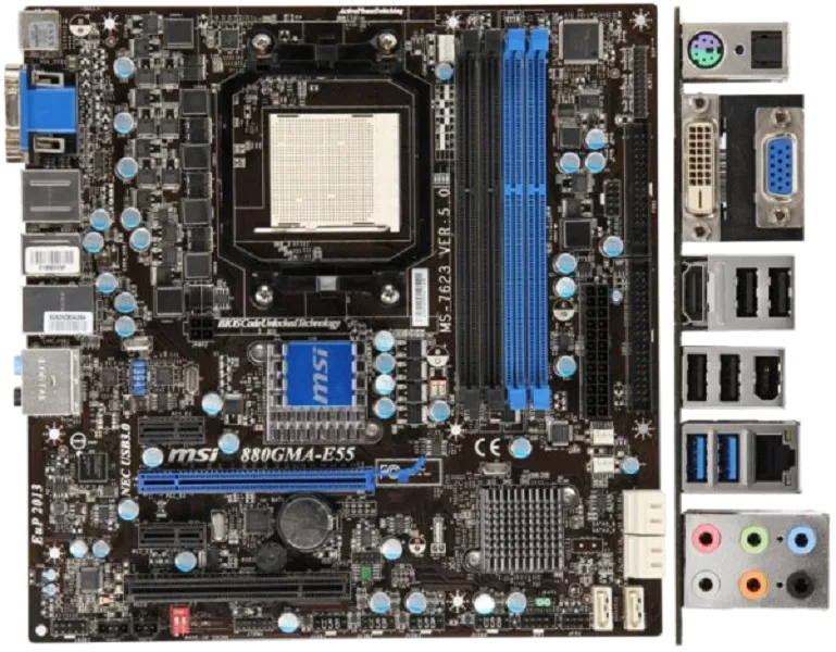 Ремонт материнских плат  MSI 880GMA-E55 в Казани