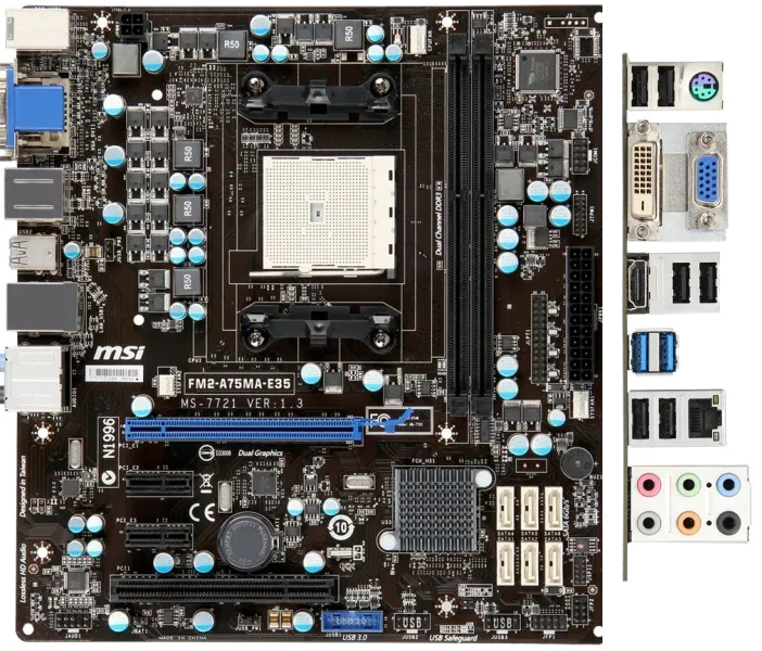 Ремонт материнских плат  MSI FM2-A75MA-E35 в Казани