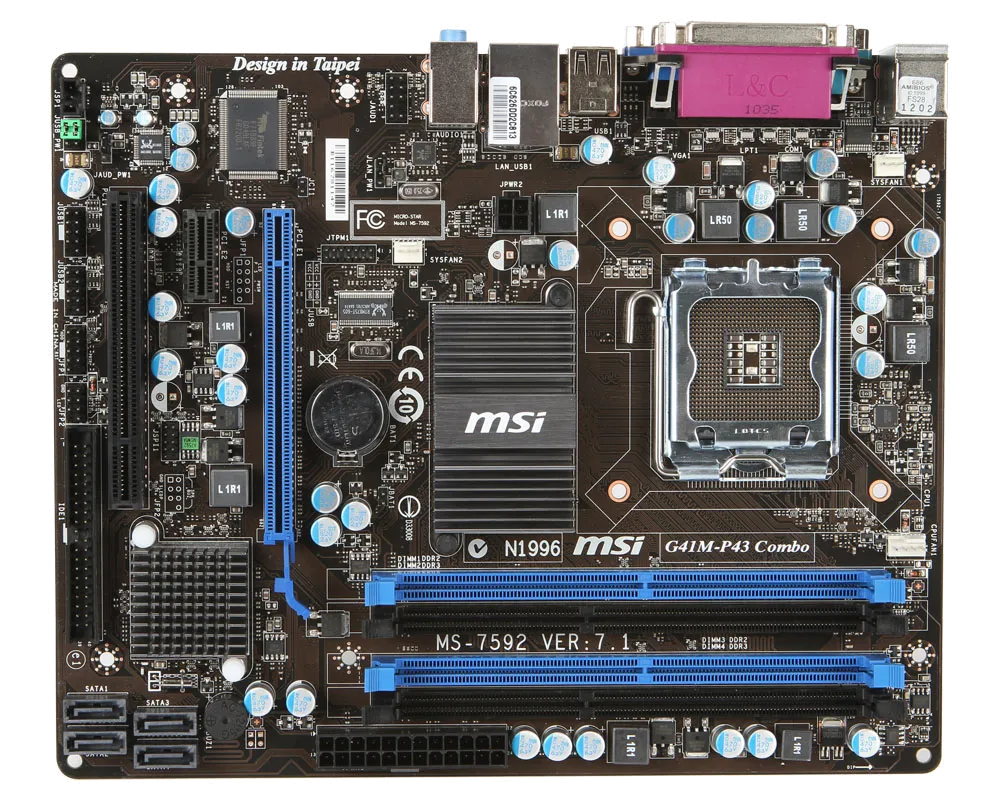 Ремонт материнских плат  MSI G41M-P43 Combo в Казани