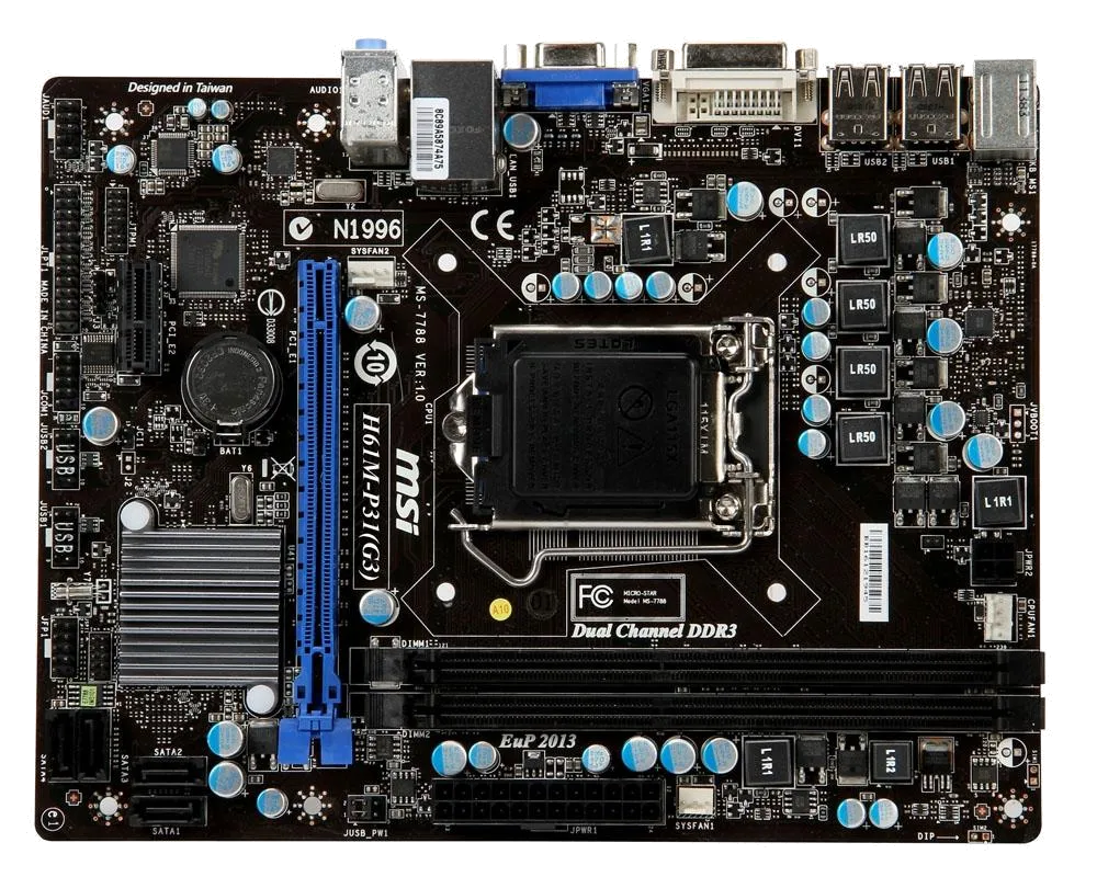 Ремонт материнских плат  MSI H61M-P31 (G3) в Казани