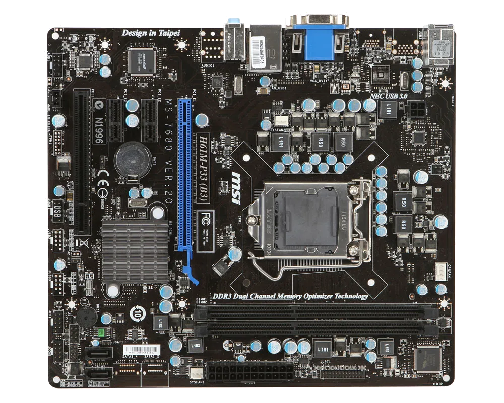 Ремонт материнских плат  MSI H61M-P33 (B3) в Казани