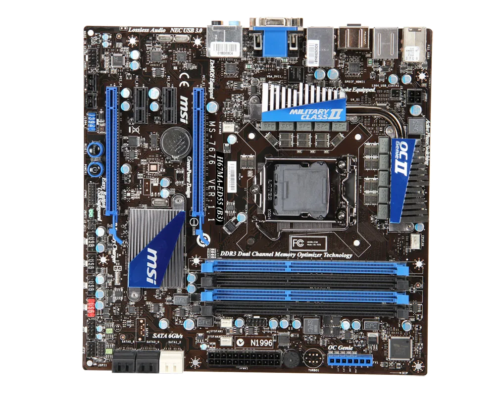 Ремонт материнских плат  MSI H67MA-ED55 (B3) в Казани