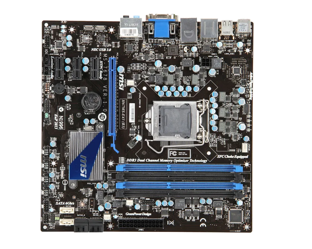 Ремонт материнских плат  MSI H67MS-E43 (B3) в Казани